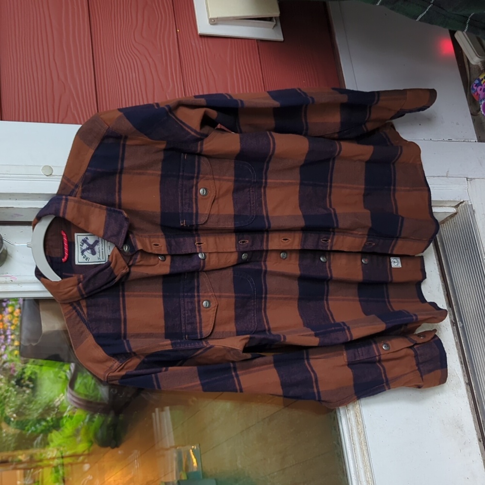 Iron & Resin Brown and Black Plaid Casual Button Down Shirt